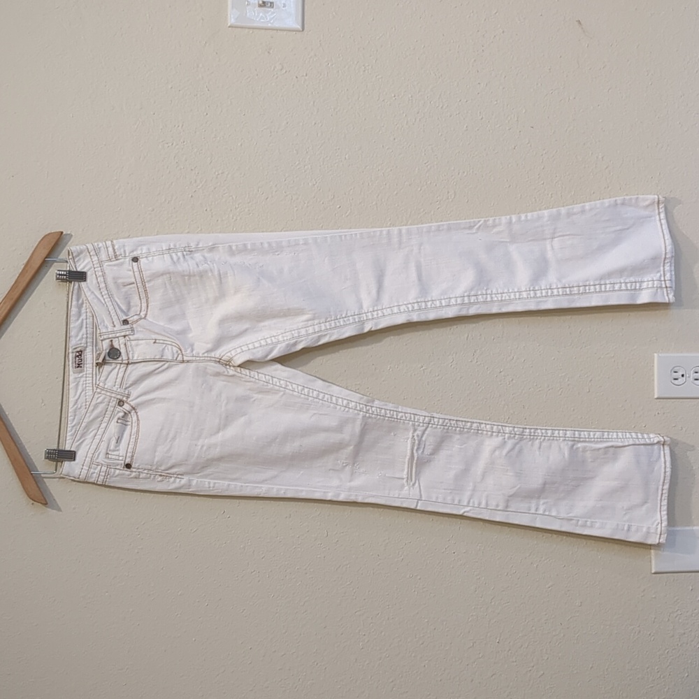 Y2K Mudd White Distressed Jeans Size 5